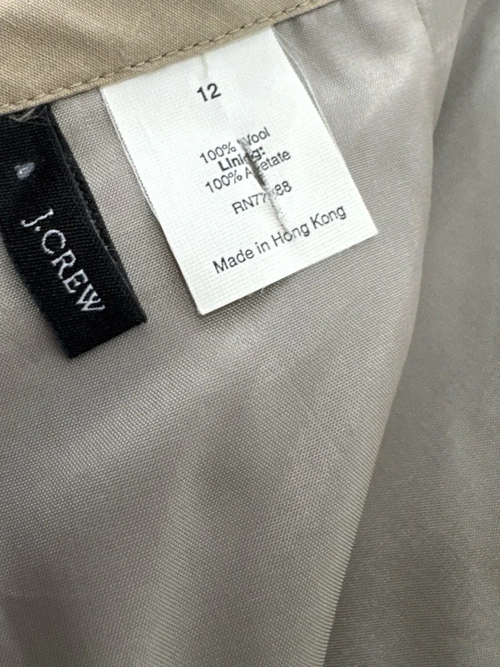 Vintage 90s J. Crew Long Wool Skirt RARE Tailored Lined Quiet Luxury Old Money - Picture 10 of 13